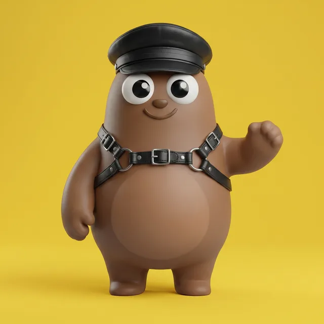 Pika vestindo o look Harness de Couro